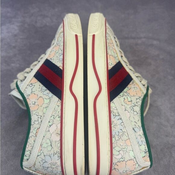 Gucci Floral Liberty Ace Web Sneakers 8.5 - Picture 8 of 12